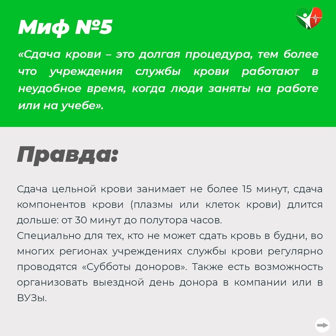 Мифы о донорстве крови