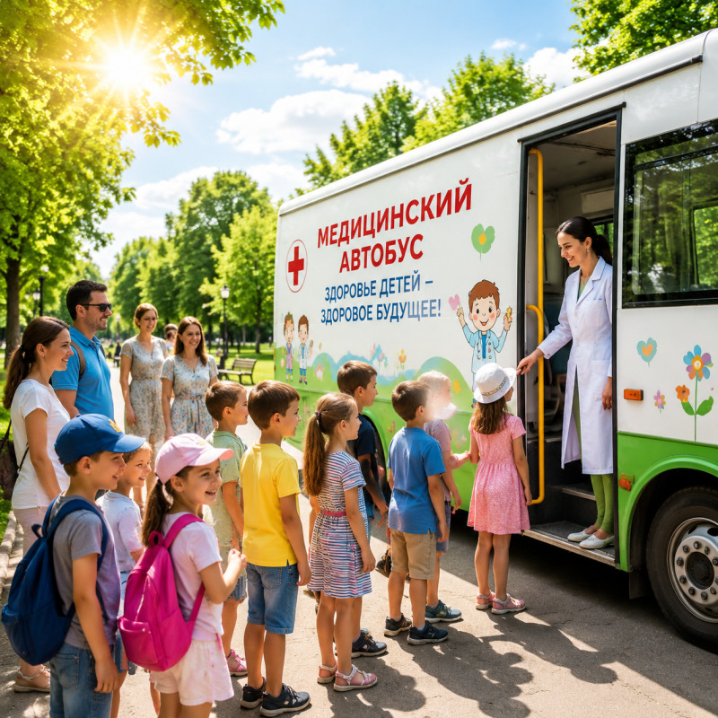В честь празднования Международного дня защиты детей Курганская детская поликлиника организует передвижной мобильный комплекс с участием бригады Центра здоровья и специалистов отделения реабилитации.