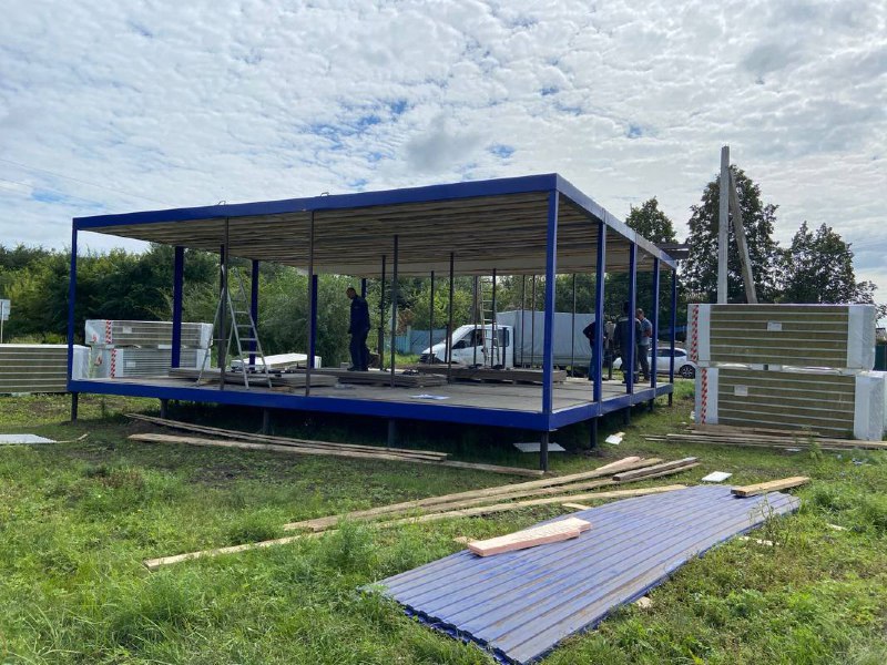 В селе Труд и Знание Звериноголовского округа началось возведение нового ФАПа