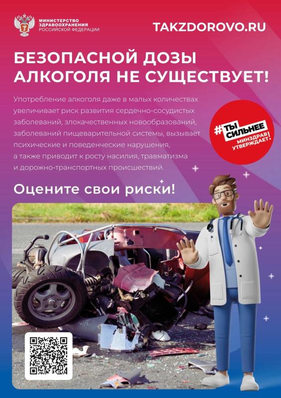 Безопасной дозы алкоголя не существует! 