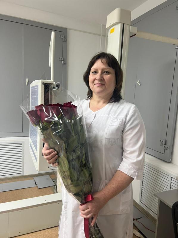  Рентгенолаборант Курганской поликлиники №2 Мосина Ирина Ивановна отметила свой юбилей!