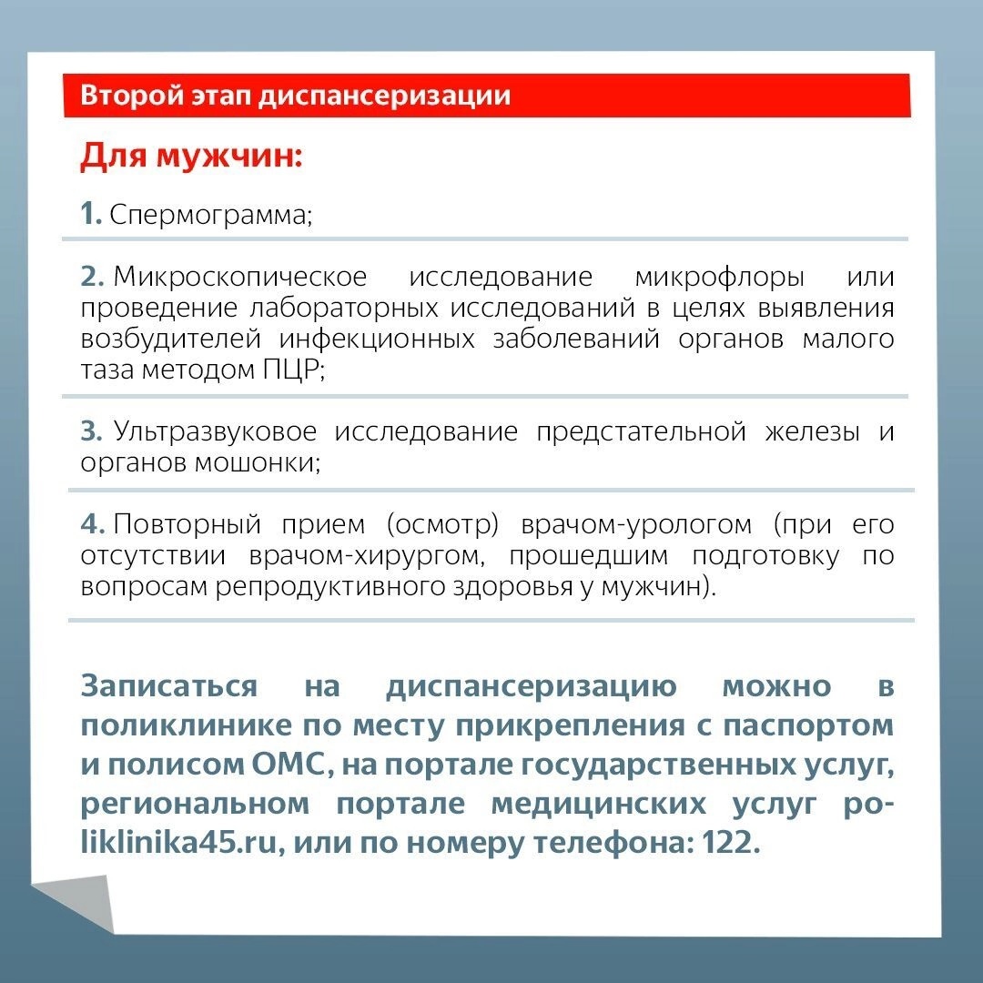 Какие исследования входят в диспансеризацию для оценки репродуктивного здоровья